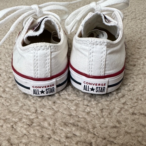 Converse Toddler White and Red Sneakers - Picture 3 of 5